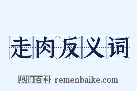 走肉反义词是什么意思的图片